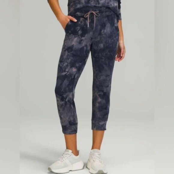 Lululemon Ready to Rulu Jogger Crop Pants Diamond Dye Lunar Rock True Navy 4 - Picture 1 of 5